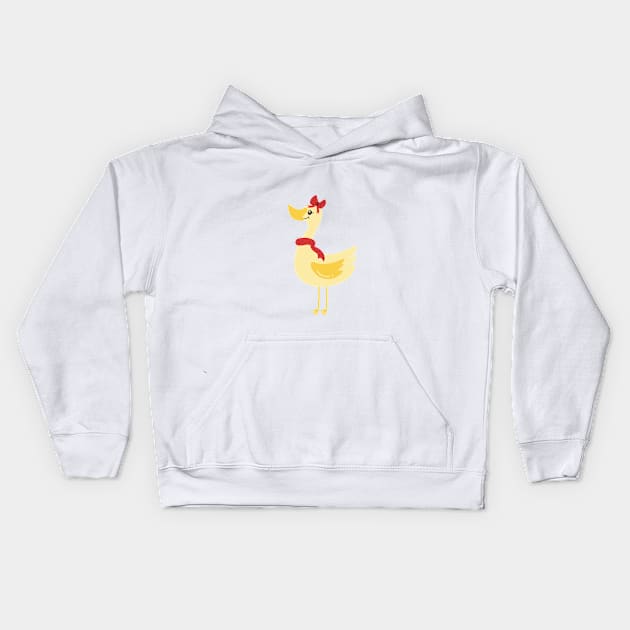 Christmas Duck Kids Hoodie by FunnyMoonCosmic